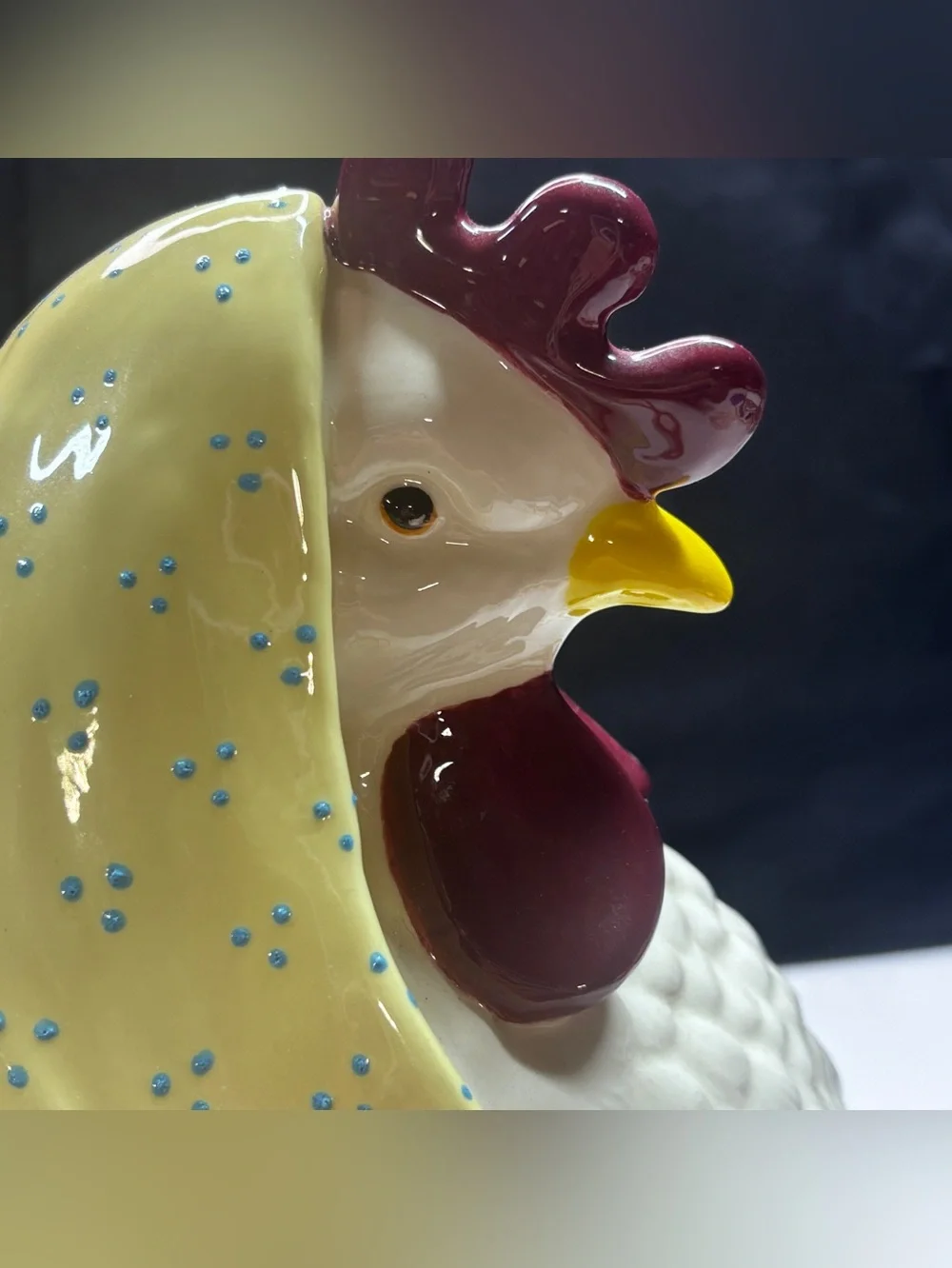 Hen Cookie Biscuit Jar Canister Rooster Hen On Nest Grandma Core Signed Country